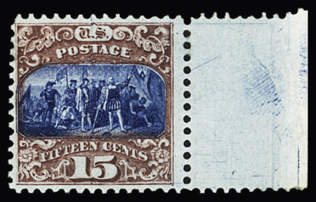 1869 Landing of Columbus 15c brown and blue, type II