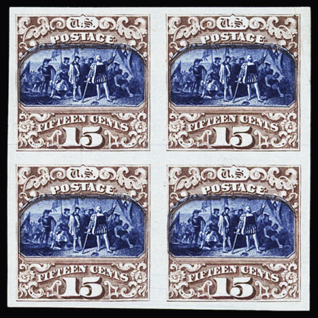 1869 Landing of Columbus 15c brown and blue, type II,