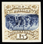 1875 Landing of Columbus 15c brown and blue, type III,