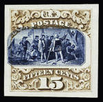 1875 Landing of Columbus 15c brown and blue, type III,