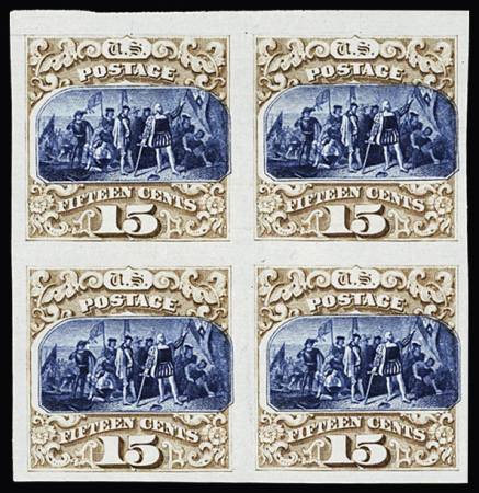 1875 Landing of Columbus 15c brown and blue, type III,