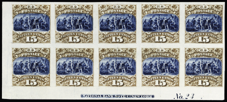 1875 Landing of Columbus 15c brown and blue, type III,