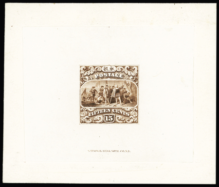 1869 Landing of Columbus 15c brown and blue, type I,