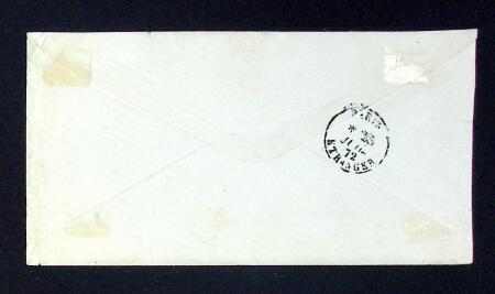 N° 35 5c vert pâle s. bleu en paire avec Siège 40c