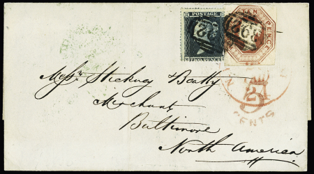 1847-54 Embossed 10d brown, good margins all around,