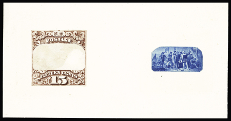 1869 Landing of Columbus 15c, type I, die proof showing
