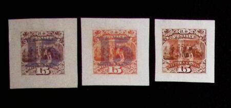 1869 Landing of Columbus 15c, type I, sunken die proof