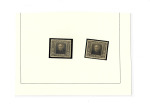 1936 Columbus 25c Black, die proof on India paper stuck