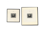 1936 Columbus 25c Black, die proof on India paper stuck