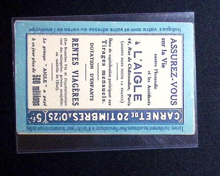 N° 140-CA2 Carnet C6 surchargé ANNULE, série 38,