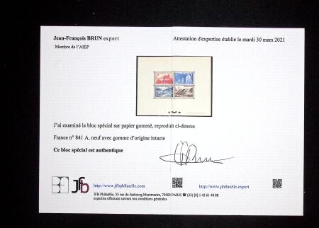 N° 841A, 842, 842A, 843, Série touristique, RR,
