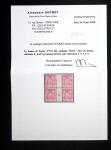 N° 104 50c rose Type I en bloc de 4 millésime 0,