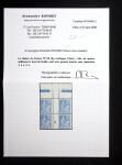 N° 118 25c bleu en bloc de 4 hdf millésime 0, très