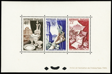 N° 941 et 970 à 974, production de luxe sur 2 feuillets,