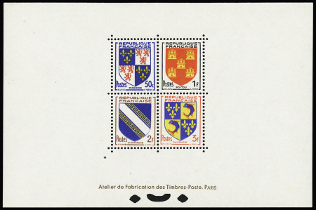 N° 951 à 954, Armoiries: Picardie, Poitou, Champagne