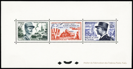 N° 982 à 984, Maréchal de Lattre de Tassigny, Libération,