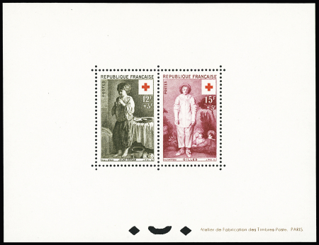 N° 1089 à 1090, Croix rouge 1956 TTB, RR, tirage