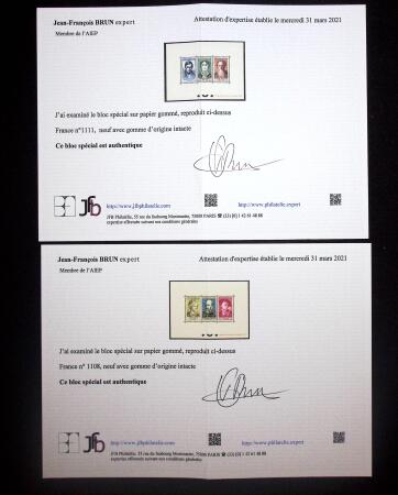 N° 1108 à 1113, Série Guesde sur 2 feuillets, TTB,