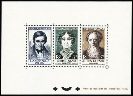 N° 1108 à 1113, Série Guesde sur 2 feuillets, TTB,