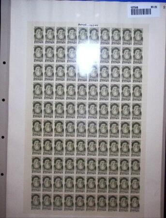 1945 Portuguese Navigators, proof sheets from the printer's