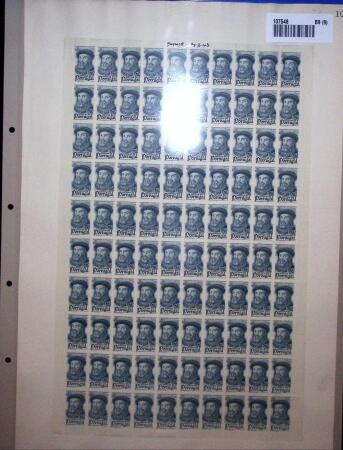 1945 Portuguese Navigators, proof sheets from the printer's