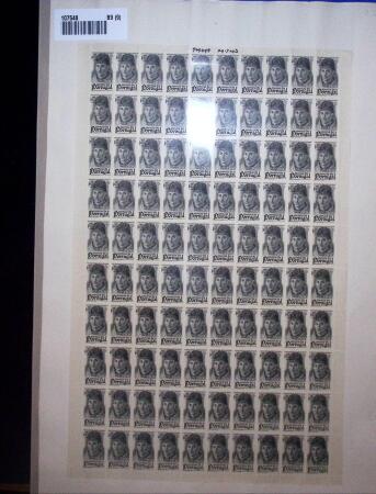 1945 Portuguese Navigators, proof sheets from the printer's