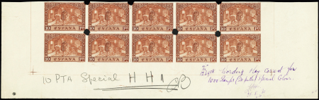 1930 Christopher Columbus issue, important lot of proofs