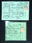 1871-95, Lot of six items comprising three 1871 engraved