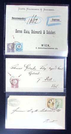 1871-95, Lot of six items comprising three 1871 engraved