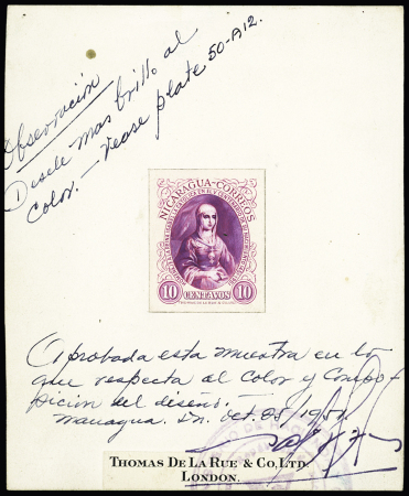 1952 Isabella of Spain airmail set of proofs with group
