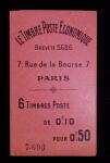 N ° 129 CP 1, Carnet rose "Le timbre poste Economique"