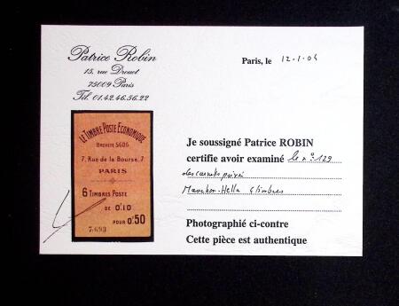 N ° 129 CP 1, Carnet rose "Le timbre poste Economique"