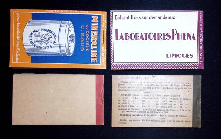 Lot de 4 couvertures vides de carnets : Minéraline
