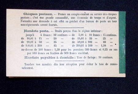 N° 137-C 7, 40 timbres à 0f.05. 2ème page de couverture