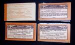 Lot de 4 carnets 5c Semeuse orange : 158-C , 158-C