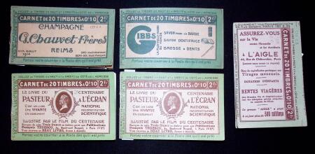 Lot de 5 carnets 10c semeuse vert - n°159 C1 - S26