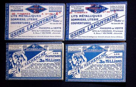 Lot de 4 carnets n°191-C 3 : S88 (2 dont un incomplet)