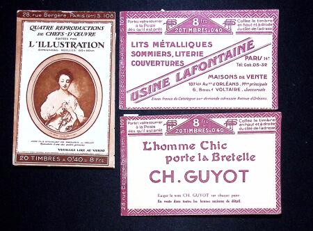 Lot de 3 carnets 40c Semeuse vermillon n°194 C1 :