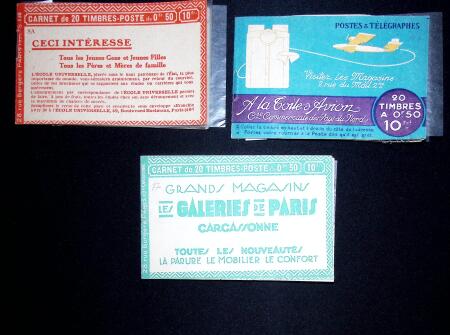 Lot de 3 carnets : N°199-C 3 (S134 couv A la toile