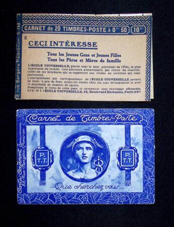 N° 199-C 12 AM couverture bleue tête de Mercure,
