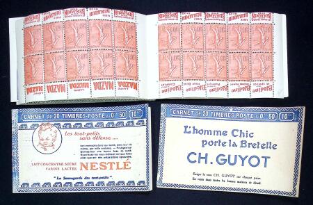 Lot de 4 carnets : n°199-C 50 (S234 - 6 ex avec adhérences)