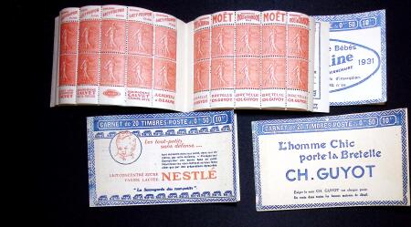 Lot de 4 carnets : n°199-C 50 (S234 - 6 ex avec adhérences)