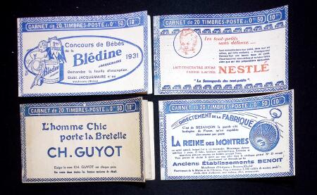 Lot de 4 carnets : n°199-C 50 (S234 - 6 ex avec adhérences)