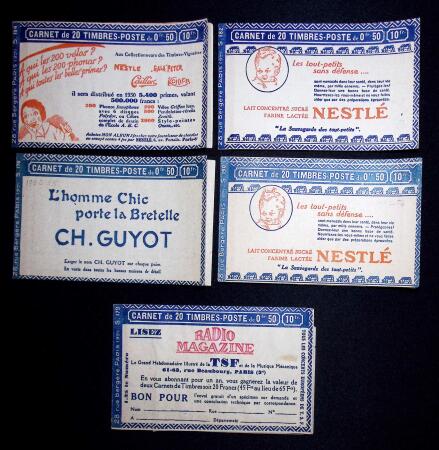 Lot de 5 carnets : n°199-C 55 (S176 - quelques petites
