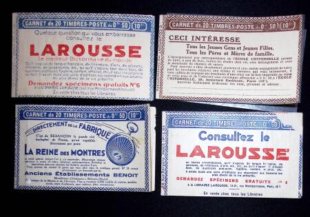 Lot de 4 carnets : n°199 C68 (S238 - timbres collés
