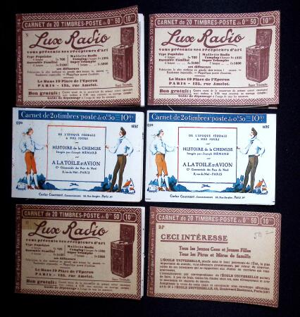 Lot de 6 carnets : n°257-C 5 (S.162 RP) - n°257-C