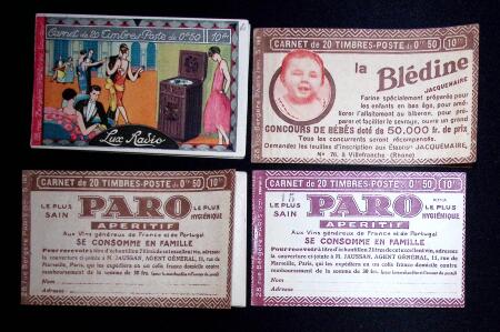 Lot de 4 carnets : n°257-C 13 (Lux Radio - adhérences)