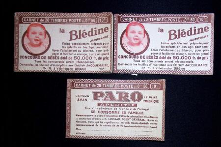 Lot de 3 carnets : n°257 C16 (S167) - n°257 C16 (S168)