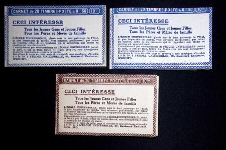 Lot de 3 carnets 50c rouge Femme Fachi : n°272-C 12