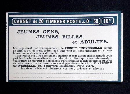 N° 283-C 9, 50c Paix rouge (S264 - couverture pastilles